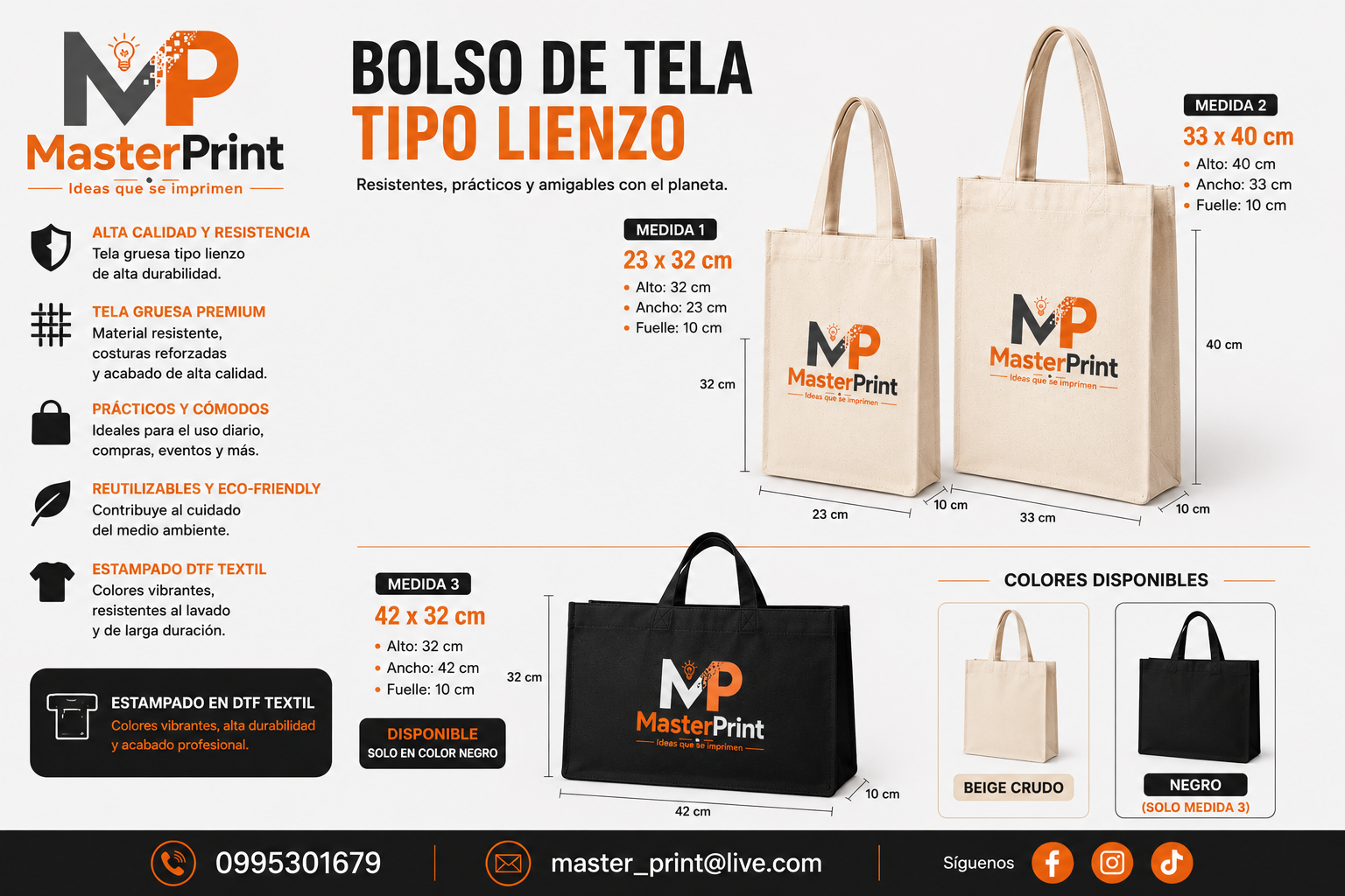 Producto corporativo MasterPrint GYE
